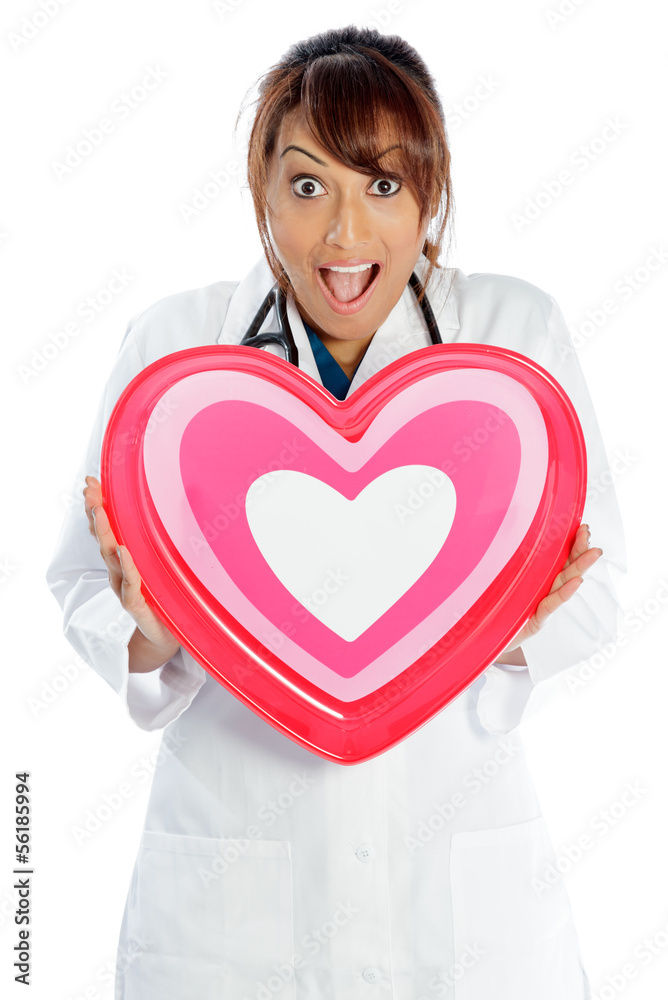 Attractive Indian woman isolated on white background