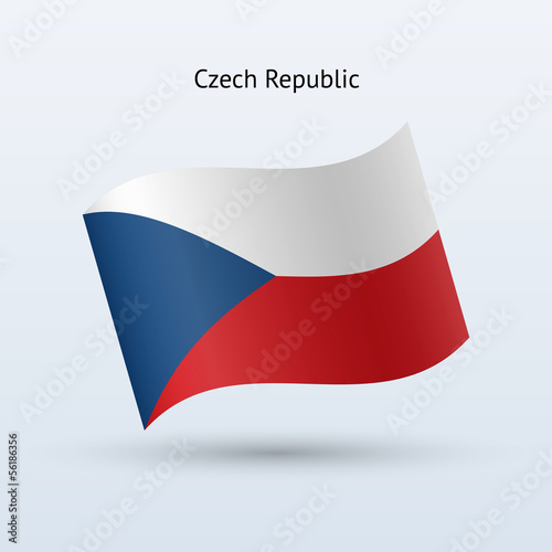 Czech Republic flag waving form.