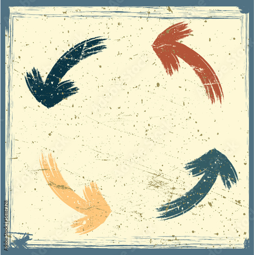 Grunge arrows