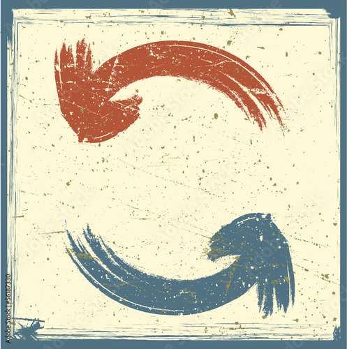 Grunge arrows