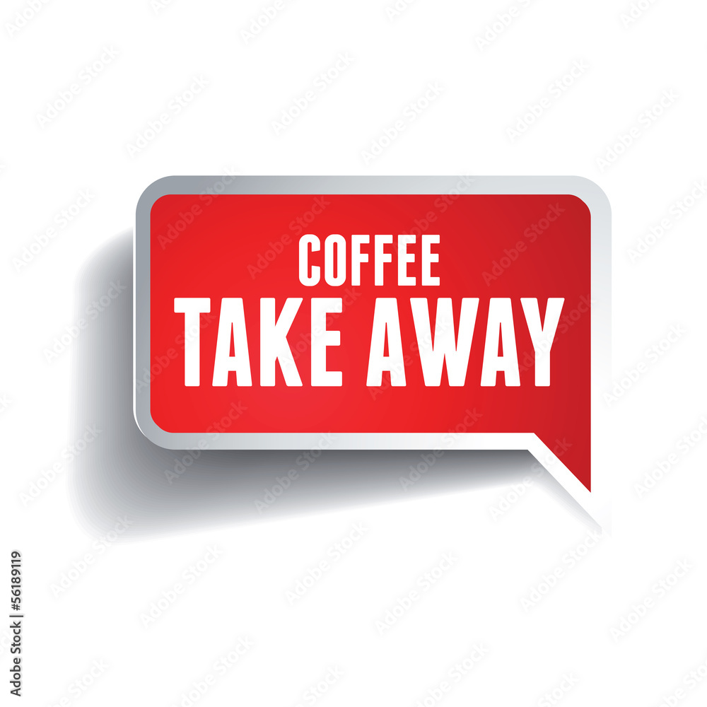 Take away sticker label Take away sticker label
