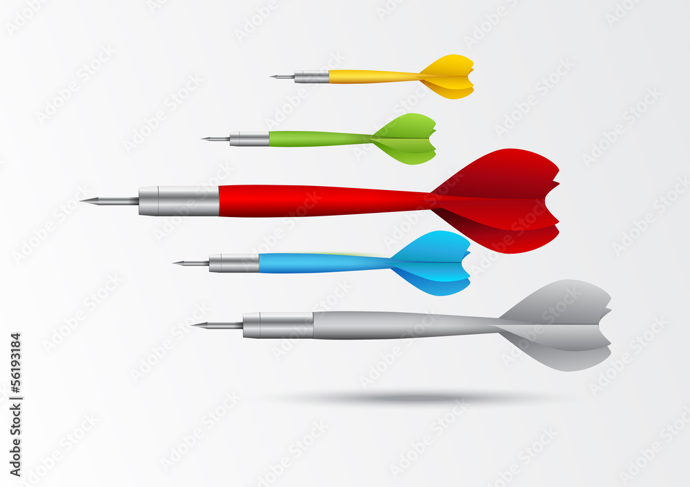 Colorful darts background Colorful darts background