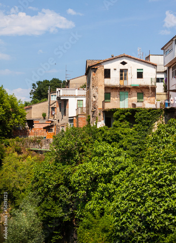 houses in Catalan town. Sant Joan les Fonts