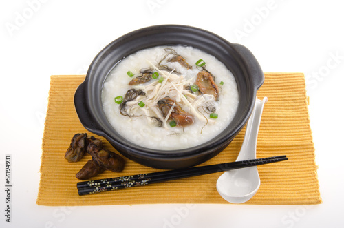 Dried oysters porridge rice gruel