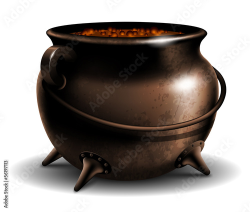 Cauldron with potion photo