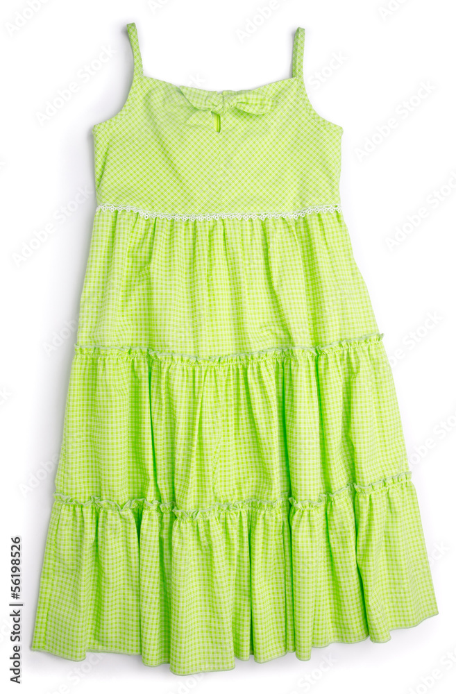 Dress for girls on white background Dress for girls on white background