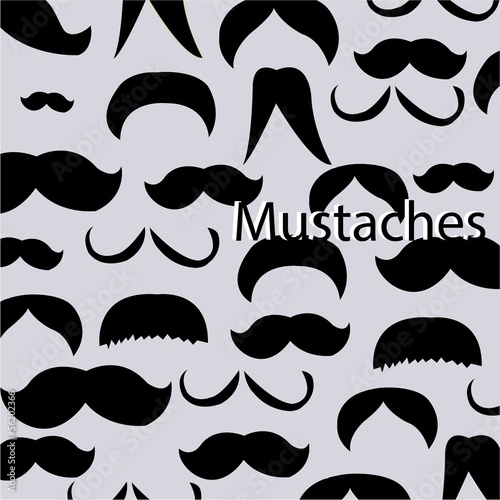 Set of mustaches