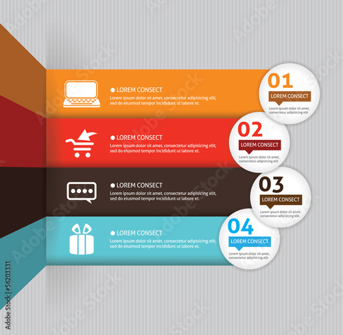 Template for your business presentation with arrows and text are