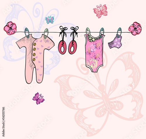 Cute scrapbook  with baby elements.
