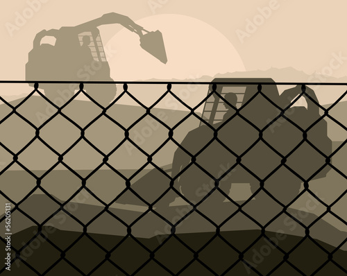 Front loader vector abstract background concept