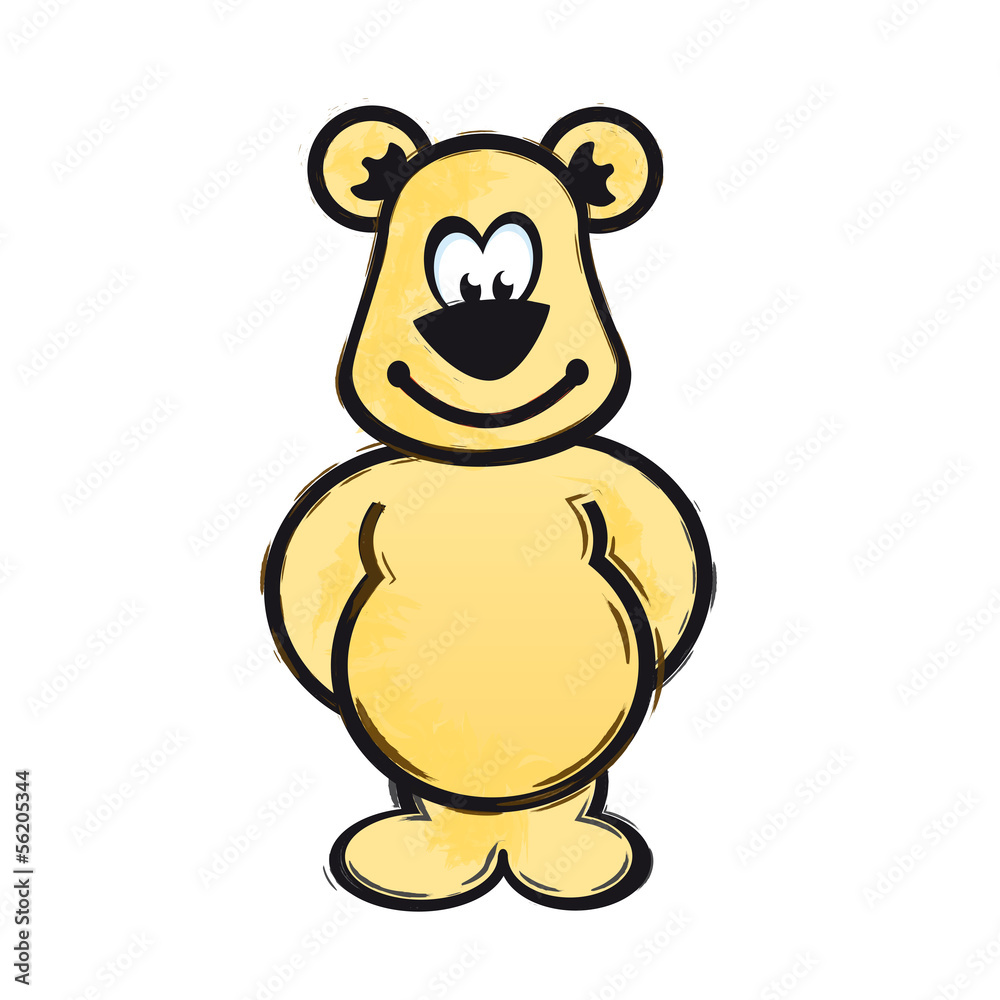 Naklejka premium Honigbaer Teddy Bär feundlich AI
