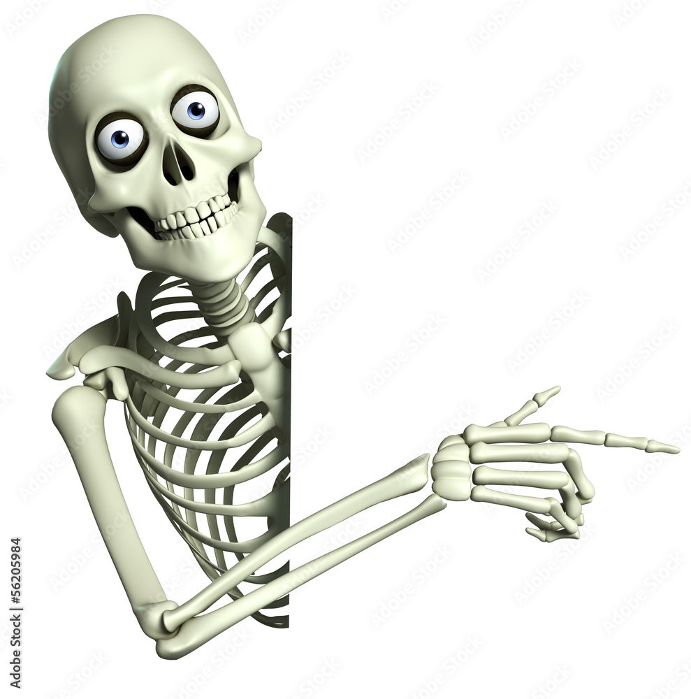 Fototapeta premium 3d cartoon skeleton