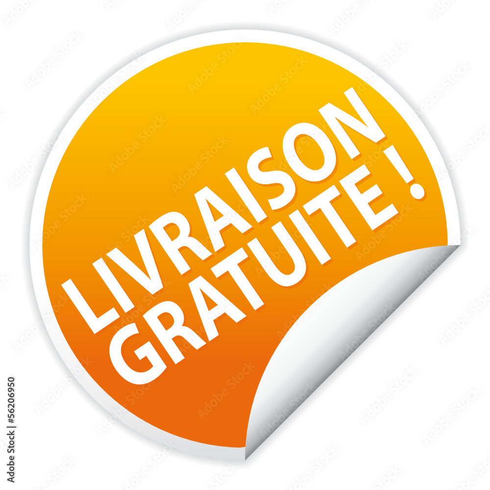 Livraison gratuite étiquette orange. Livraison gratuite étiquette orange.