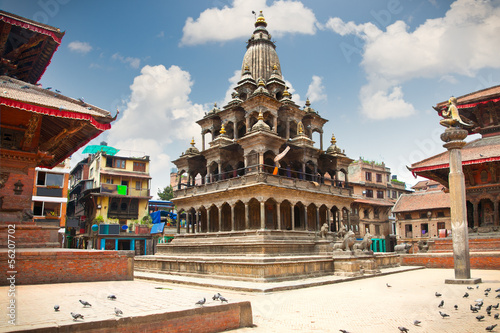 Krishna Mandir Temple, Durbar Square, Patan city. Nepal.