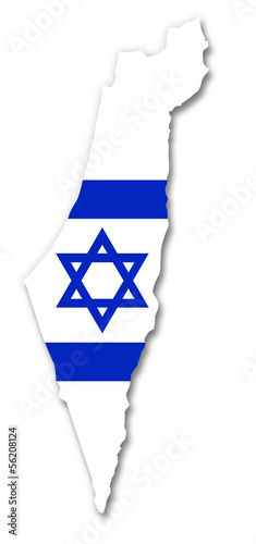 Carte / drapeau d'Israël