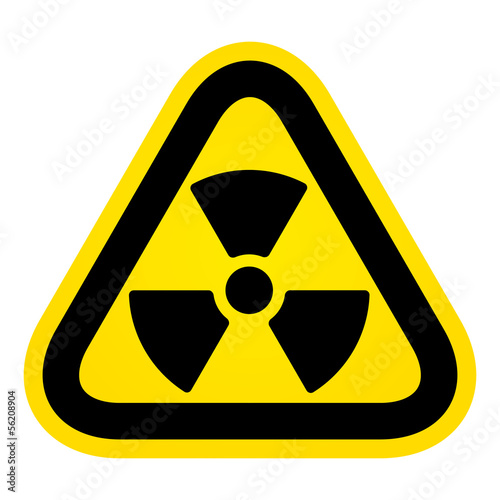 Hazard radioactivity sign