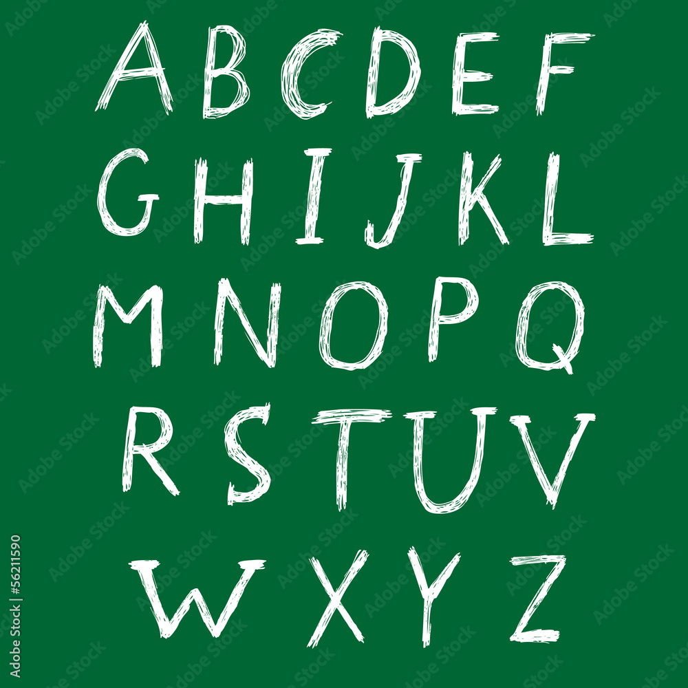Hand drawn alphabet design