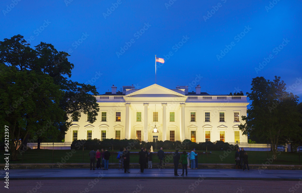 The White House building in Washington, DC