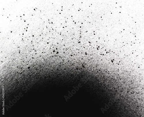 Fotografie Splashes black paint white surface