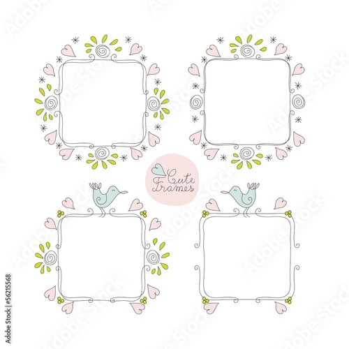 Doodle Cute Frames Set