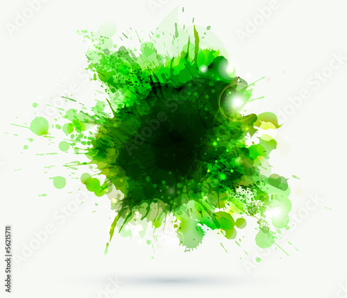 Abstract artistic element forming by blots