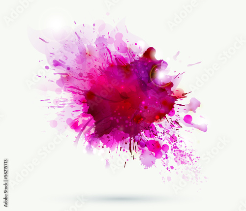 Abstract artistic element forming by blots