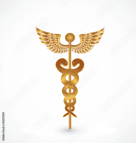 Gold medical symbol vector design