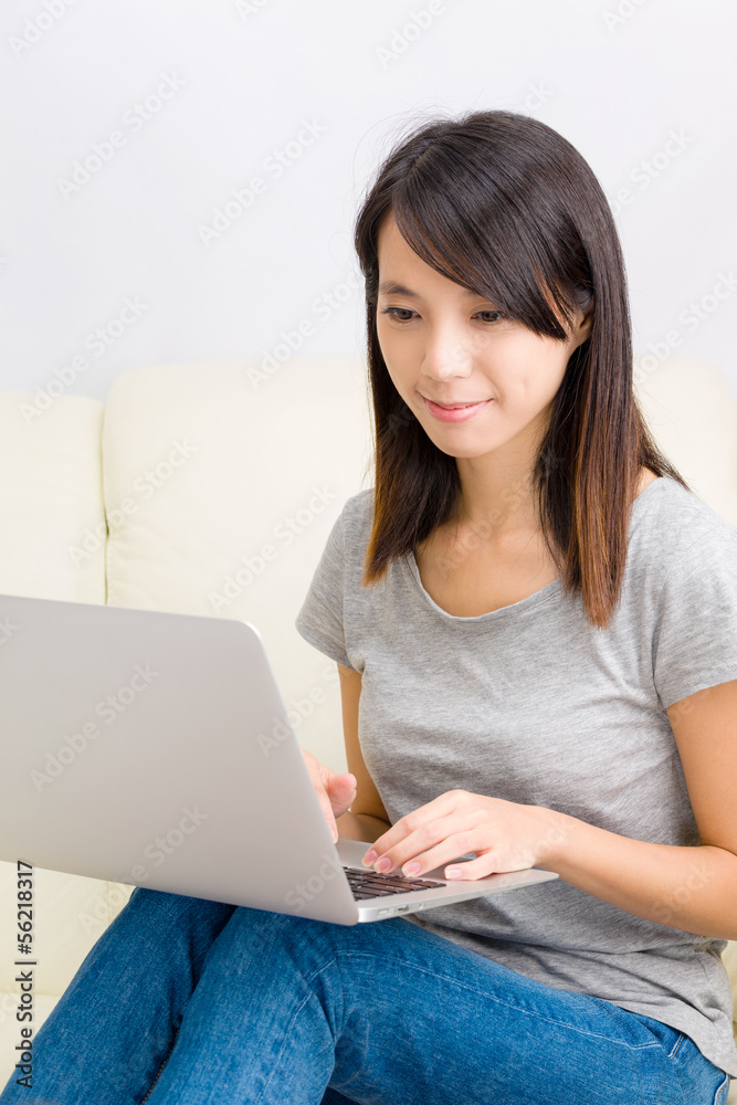 Asian woman using laptop Asian woman using laptop