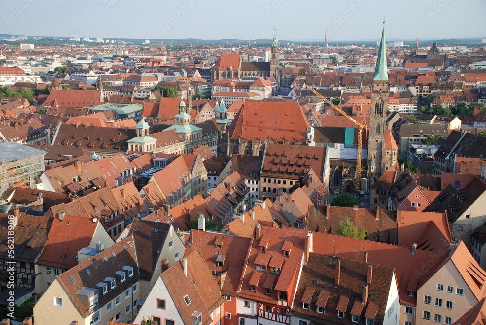 Obraz premium Stadt Nürnberg Nuernberg Bayern Bavaria Deutschland Germany