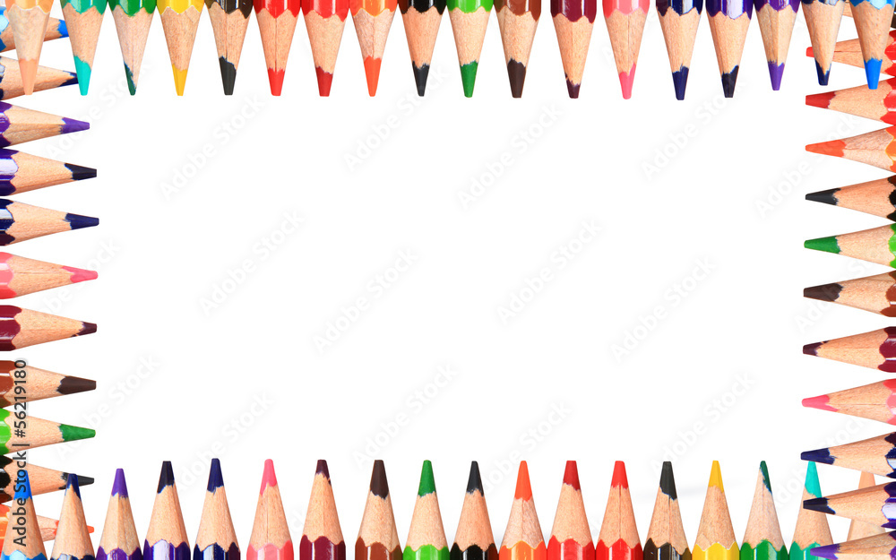 Encadrement Crayons Page De Garde Noir Et Blanc
