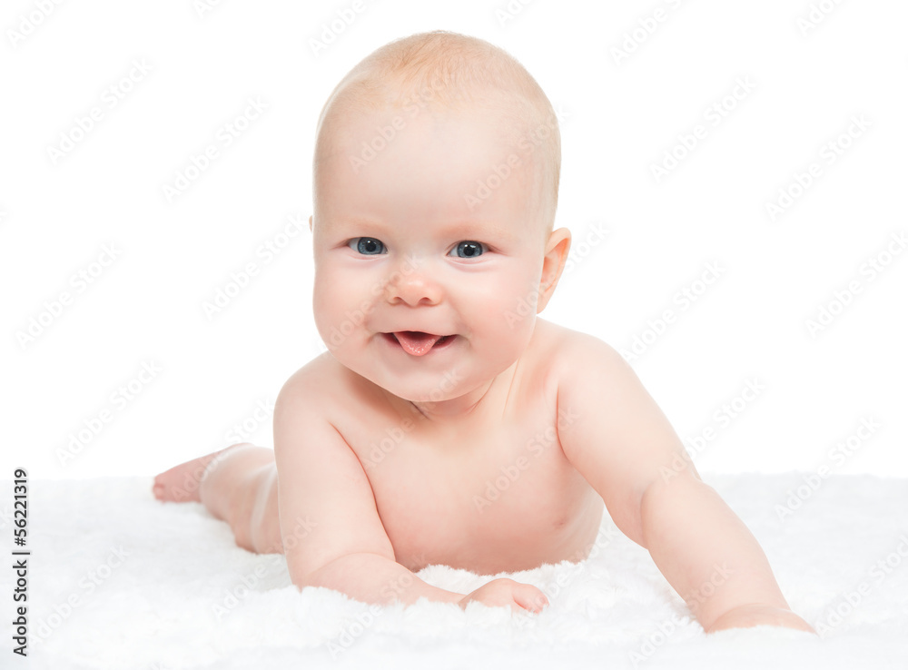 4 month infant child baby girl lying smiling 4 month infant child baby girl lying smiling