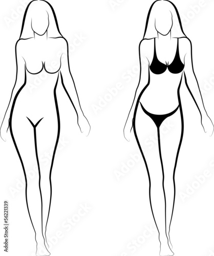 sketch of a naked woman