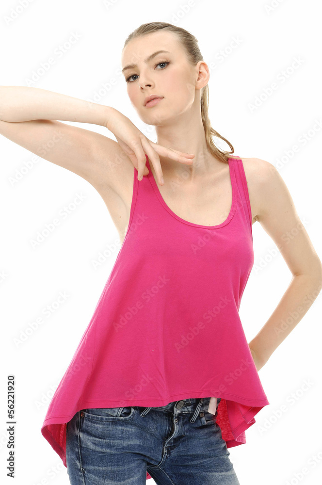 photo of beautiful girl is in fashion style posing photo of beautiful girl is in fashion style posing