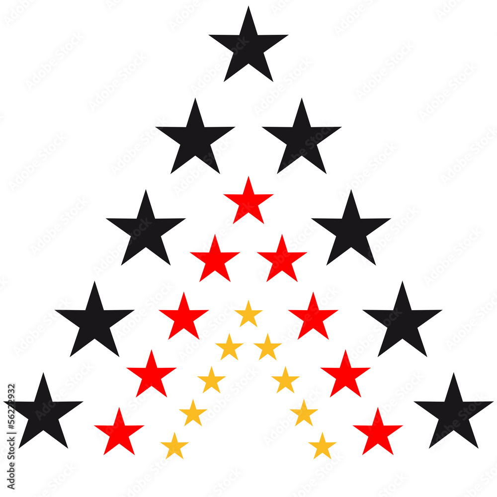 German Flag Star Design German Flag Star Design