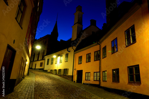 Narrow street in stockholm