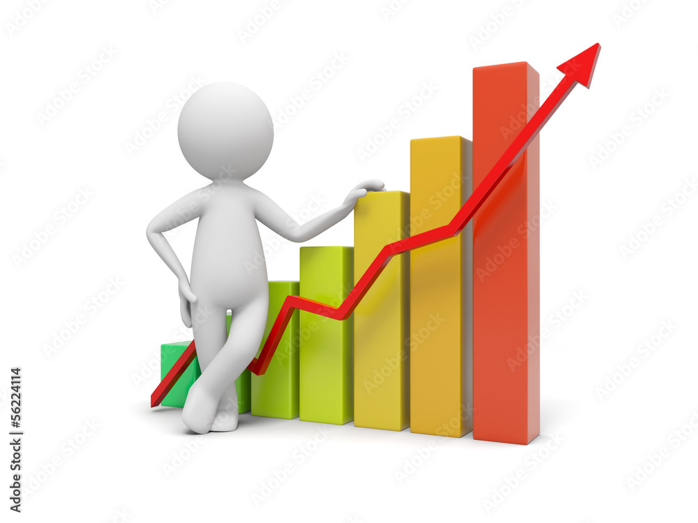 Human character and graph Human character and graph