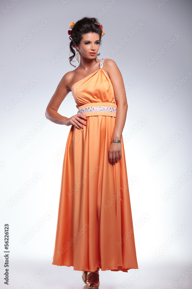 beauty woman with hand on hip beauty woman with hand on hip