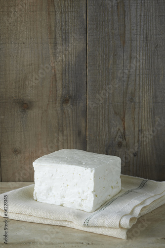 cube of fresh feta cheese