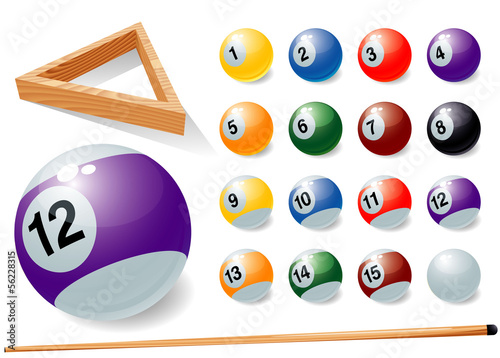 Billiards. Vector.
