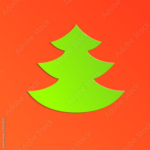 Green paper christmas tree ...