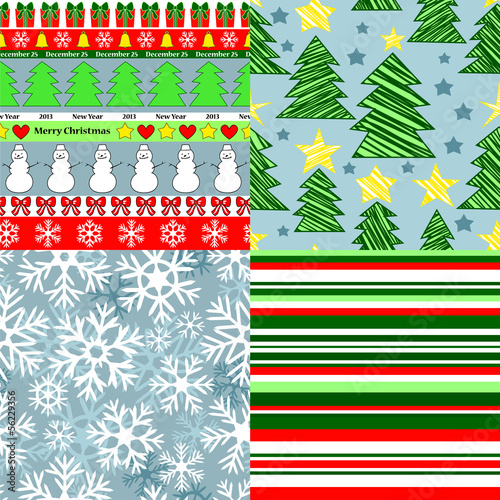 Christmas seamless patterns...