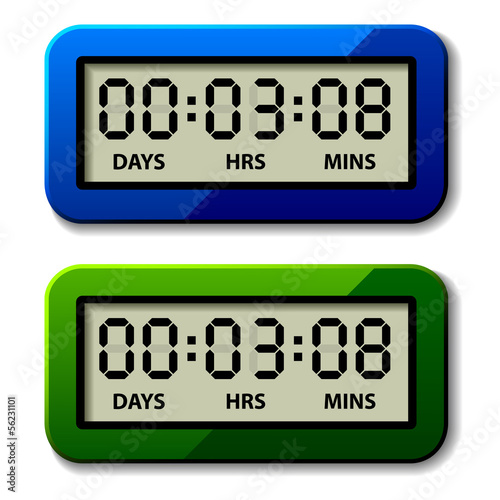 vector LCD counter - countdown timer