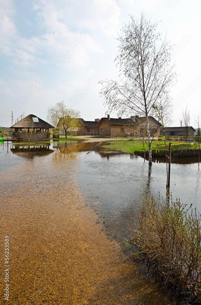 Spring flood, Belarus, near Brest