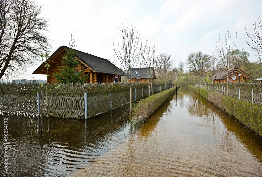 Spring flood, Belarus, near Brest Spring flood, Belarus, near Brest