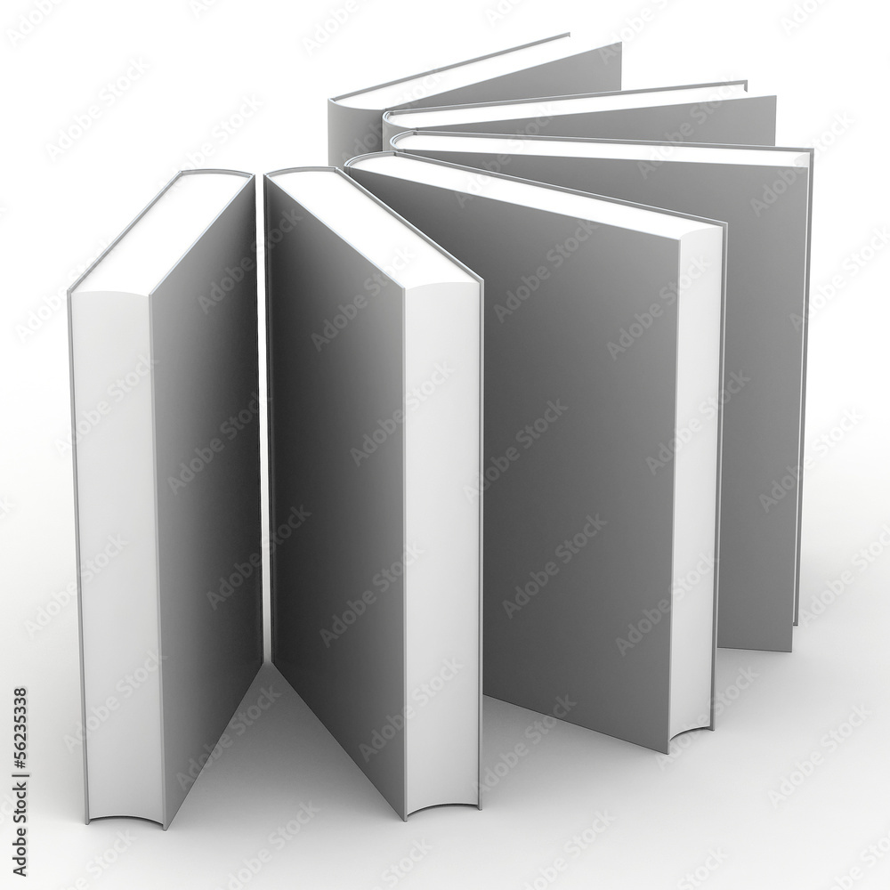 3d Blank book cover over white background 3d Blank book cover over white background