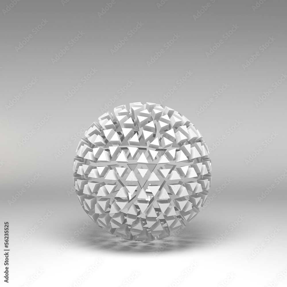 3d illustration basic geometric shapes