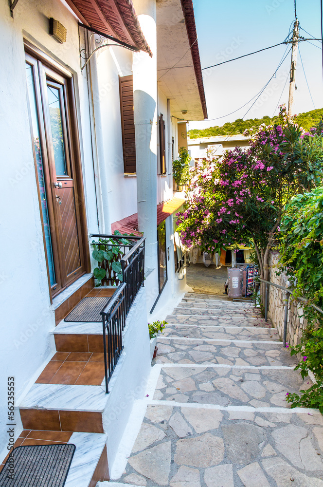 Small cretan village in Crete island, Greece.