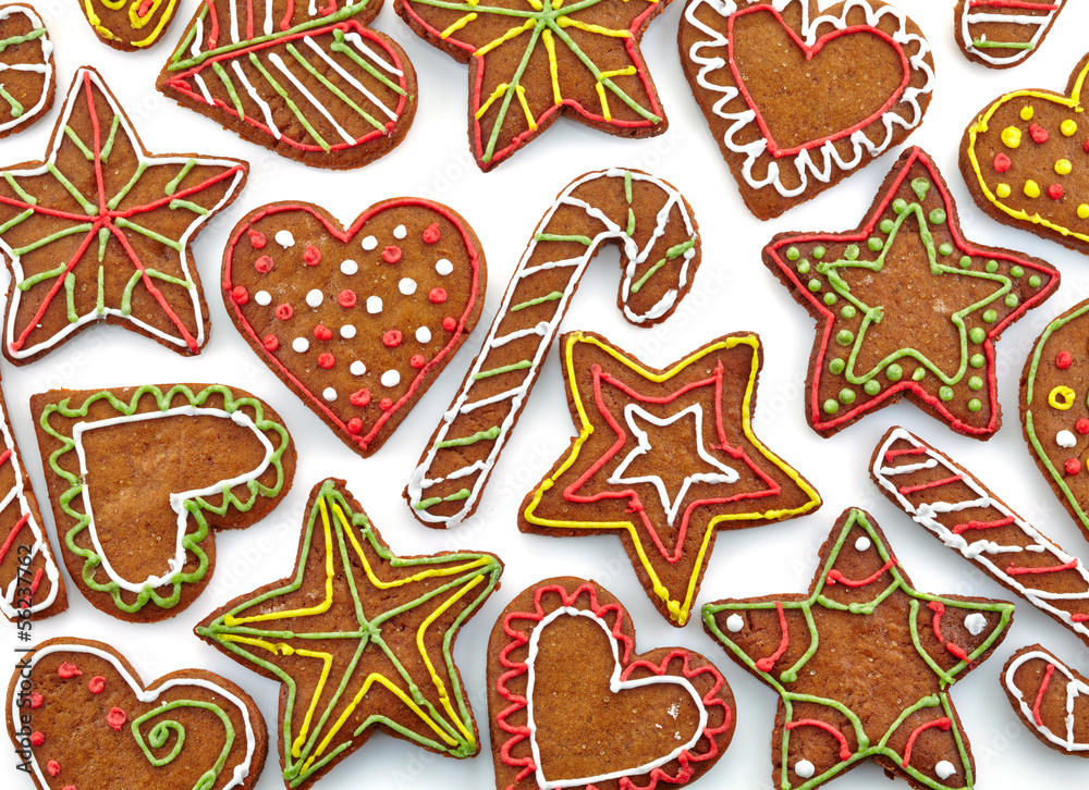 Colorful gingerbread cookies Colorful gingerbread cookies