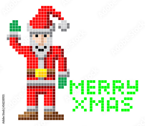Retro pixel art Christmas S...