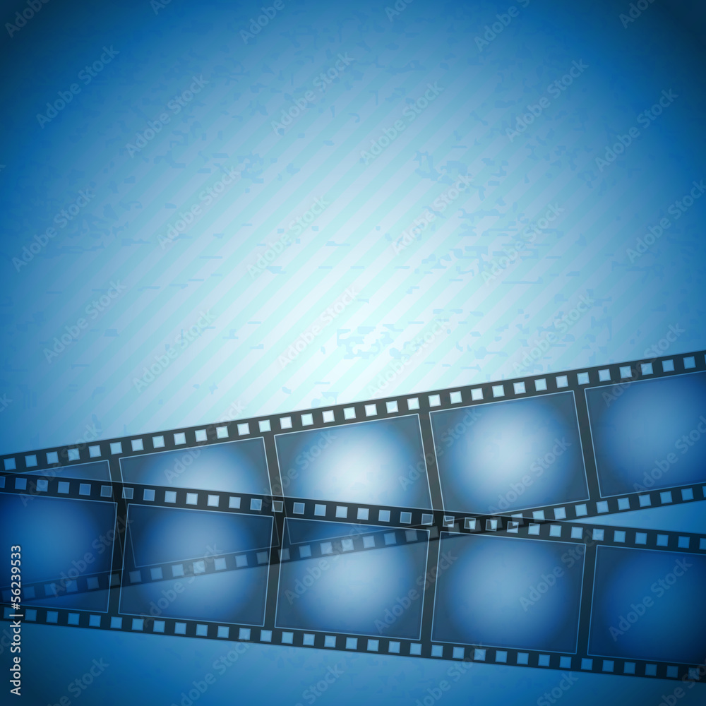 filmstrip blue background